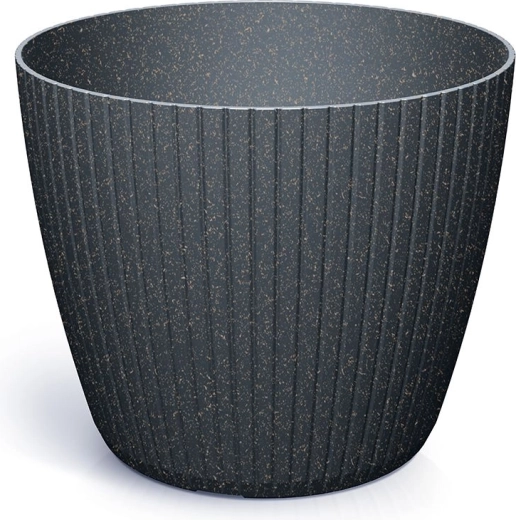 Bloempot Lamia Eco Wood antraciet 23,8 cm