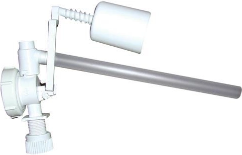 Zijwaartse vlotterkraan voor wc-reservoir met vlotter