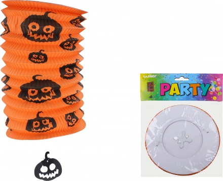 Lampion cilinder Pompoen 15 cm