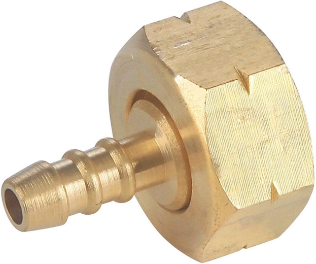 Gasaansluiting 8 mm met moer W21,8 LH