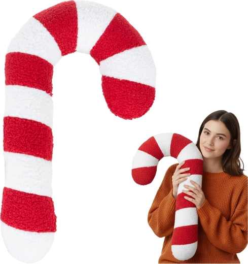 Kerstdecoratief kussen in de vorm van een zuurstok Ruhhy - 1 stuk