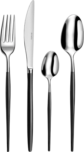 bestekset AMEFA Soprano 16 stuks zwart