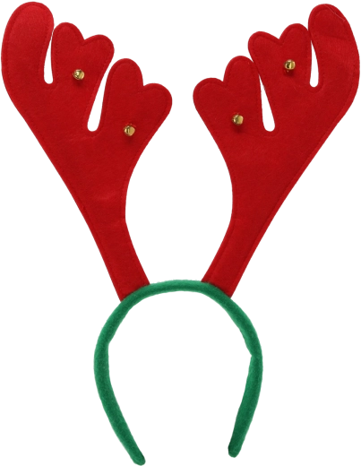 Haarband met rendiergeweien rood 31 × 35 cm