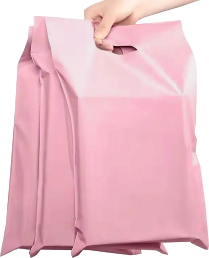 Roze koeriersenveloppen met handgreep 500 × 600 + 70 mm, 50 st.