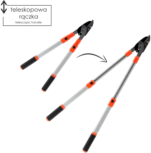 Telescopische tuinschaar 64–98 cm