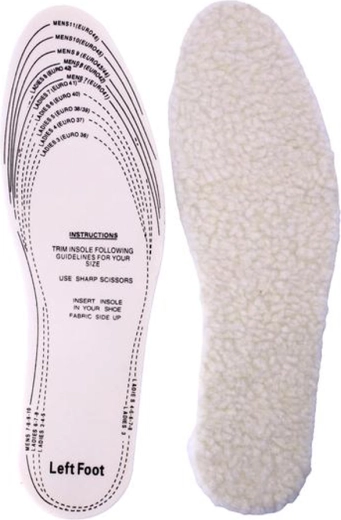 Inlegzolen van kunstwol en latex – 1 paar