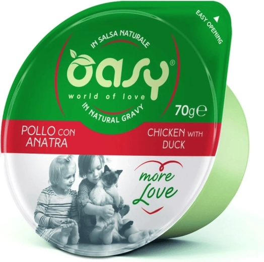 Oasy More Love kip met eend pouch 70 g