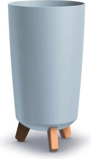 Bloempot op pootjes Gracia Tubus Slim, lichtgrijs, 19,5 × 36,5 cm