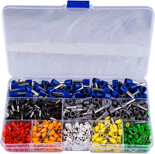 Set krimphulzen voor draden met organizer 800 stuks