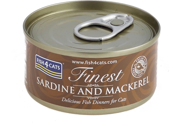 Kattenvoer in blik sardine met makreel FISH4CATS 70 g