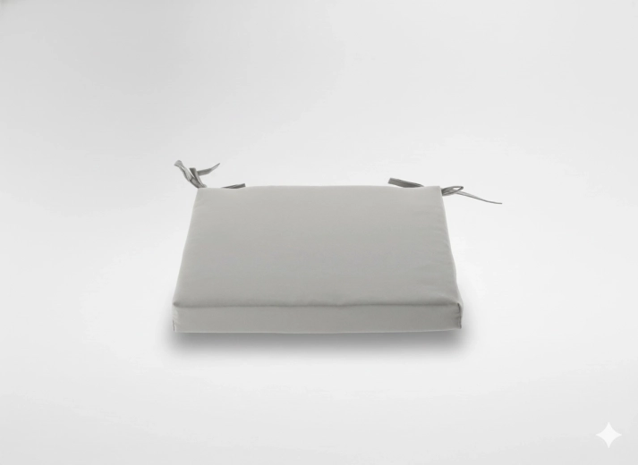 Stoelkussen 40 × 40 × 5 cm lichtgrijs