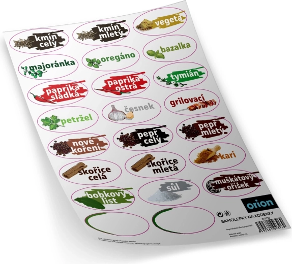 Stickerlabels voor kruiden (ovaal) 23 CZ