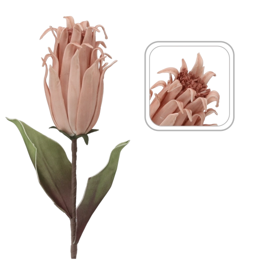 Decoratieve bloem 76 cm roze