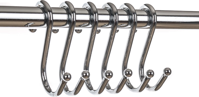 Set S-haken voor ophangstang VARIELLA, 6 stuks, chroom