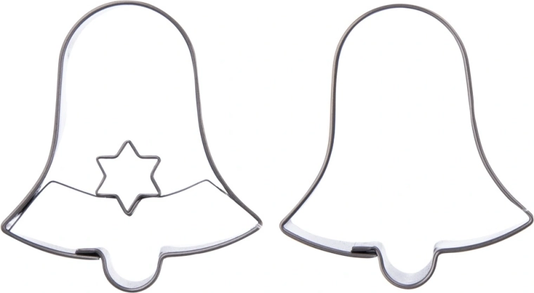 Orion koekjesuitstekers in de vorm van belletjes 4,6 cm - 2 stuks