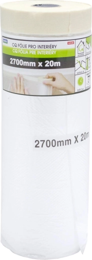 Afplaktape voor binnen met afdekfolie 270 cm × 17 m
