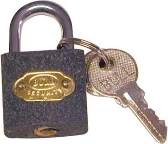 Hangslot 50 mm van staal, 3 sleutels