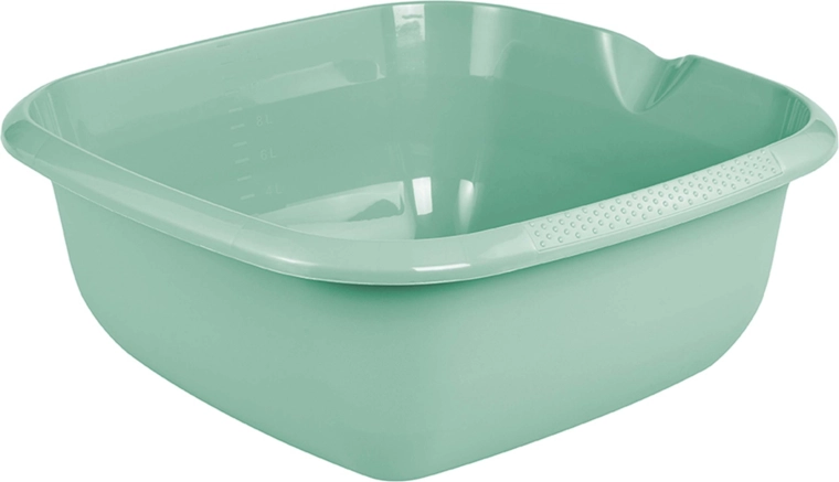 Vierkante kom met schenktuit 13 l, noordelijk groen