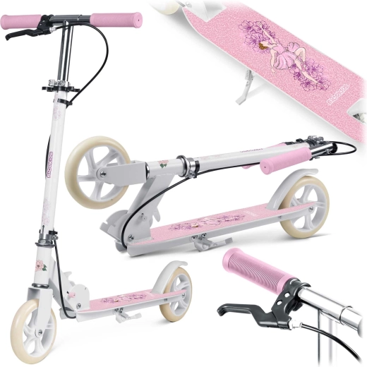 Kinder inklapbare step RICOKIDS Kodi ballerina, 145 mm wielen, hand- en voetrem