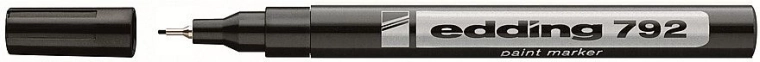 Lakmarker zwart Edding met ronde punt 0,8 mm