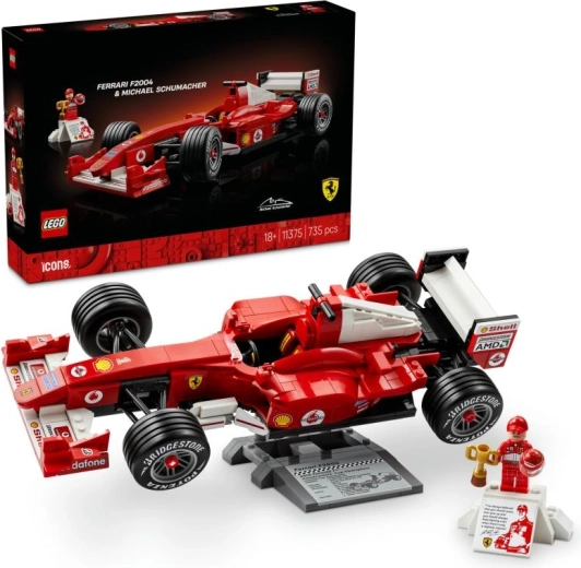 Lego Icons Ferrari F2004 bouwset met Michael Schumacher