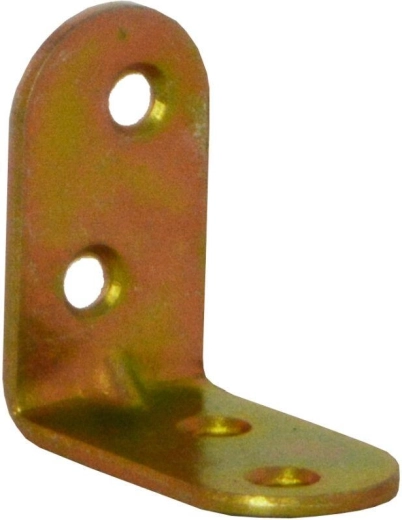 Hoekijzer met rib 30 × 18 × 2 mm, geel verzinkt