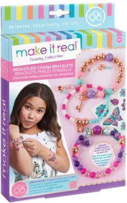 Make It Real armbandenset en tatoeages – bloemen
