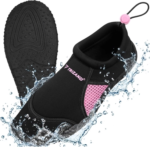 Waterschoenen Trizand zwart-roze, maat 39, zool 5 mm