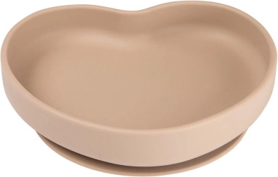 Canpol babies siliconen bord met zuignap hart – beige