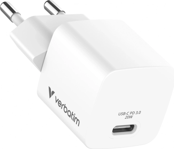 Verbatim mini GaN-oplader 20 W USB-C PD 3.0