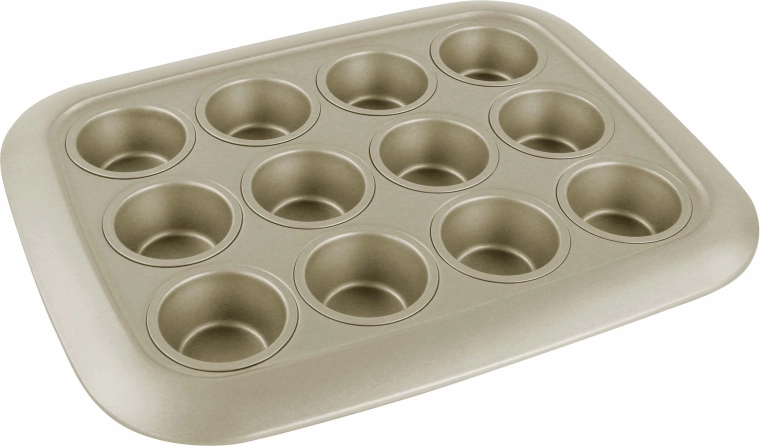 Kitchisimo muffinvorm 12 stuks goud 29 × 23 × 3 cm