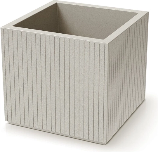 Bloempot Coro Square 48 × 48 × 44 cm – zandkleurig