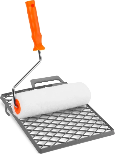 Verfroller met handvat en rooster 240 mm