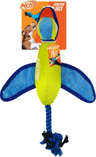 Nerf Dog nylon apporteereend met knisperende vleugels 42 cm