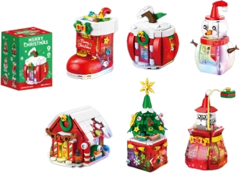 Bouwset kerstdecoratie met geluid en licht - 1 stuk
