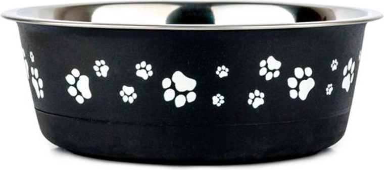 Roestvrijstalen voerbak voor dieren met antislip bodem 880 ml