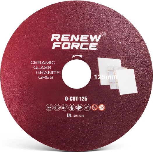 Diamantschijf Renew Force o-cut 125 mm voor het snijden van gres en keramiek - 1 stuk