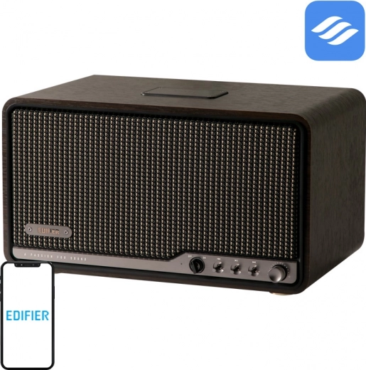 Edifier S300 draadloze luidspreker zwart notenhout