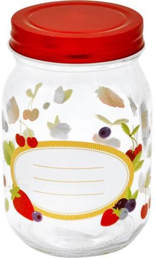 Inmaakpot Toro 500 ml met deksel, fruitmotief