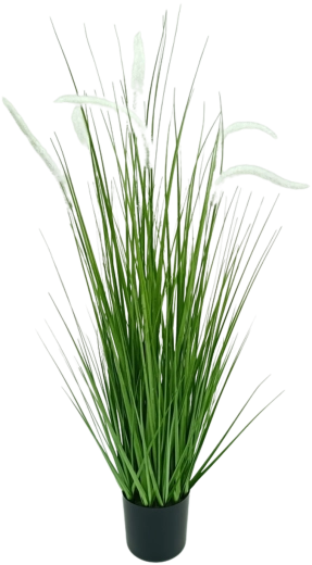 Kunstgras Pennisetum wit in pot 90 cm