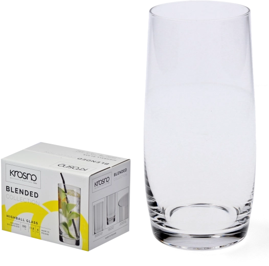 Longdrinkglazen Krosno Blended 350 ml, set van 6