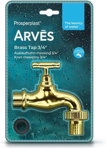 Kraan voor regenton ARVES TAP 3/4" in goudkleurige uitvoering
