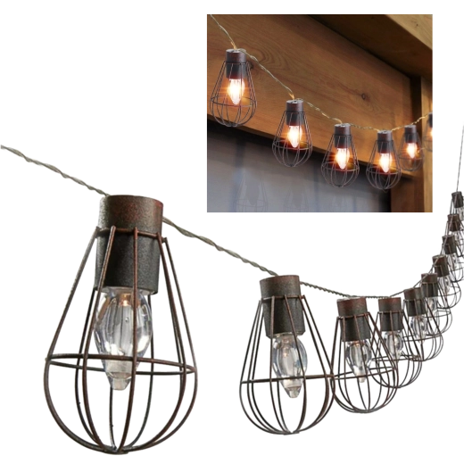 Zonnestring voor buiten loft 10 LED warm wit 3,8 m