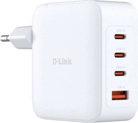 GaN-oplader 100 W met 3× USB-C en 1× USB-A