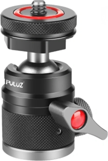PULUZ kogelkop van aluminiumlegering met cold shoe-houder - 1 stuk