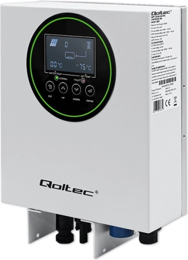 Zonne-omvormer voor waterverwarming Qoltec ECO Solar Boost met MPPT, BYPASS, LCD, Wi‑Fi (3 kW / 4 kW)