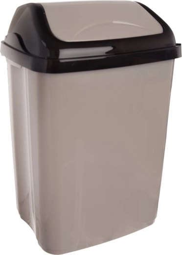 Afvalbak UH Vittario met kanteldeksel 10 l koffiebrown