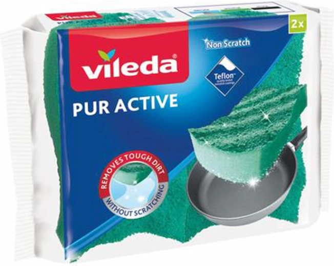 Middelgrote spons Vileda Pur Active 2 stuks