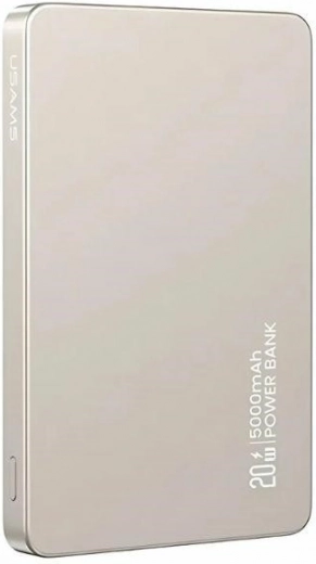 Draadloze powerbank 5000 mAh met magnetische MagSafe-bevestiging, 20W PD, titanium