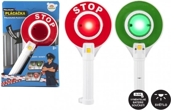 Politie lollie van plastic met licht